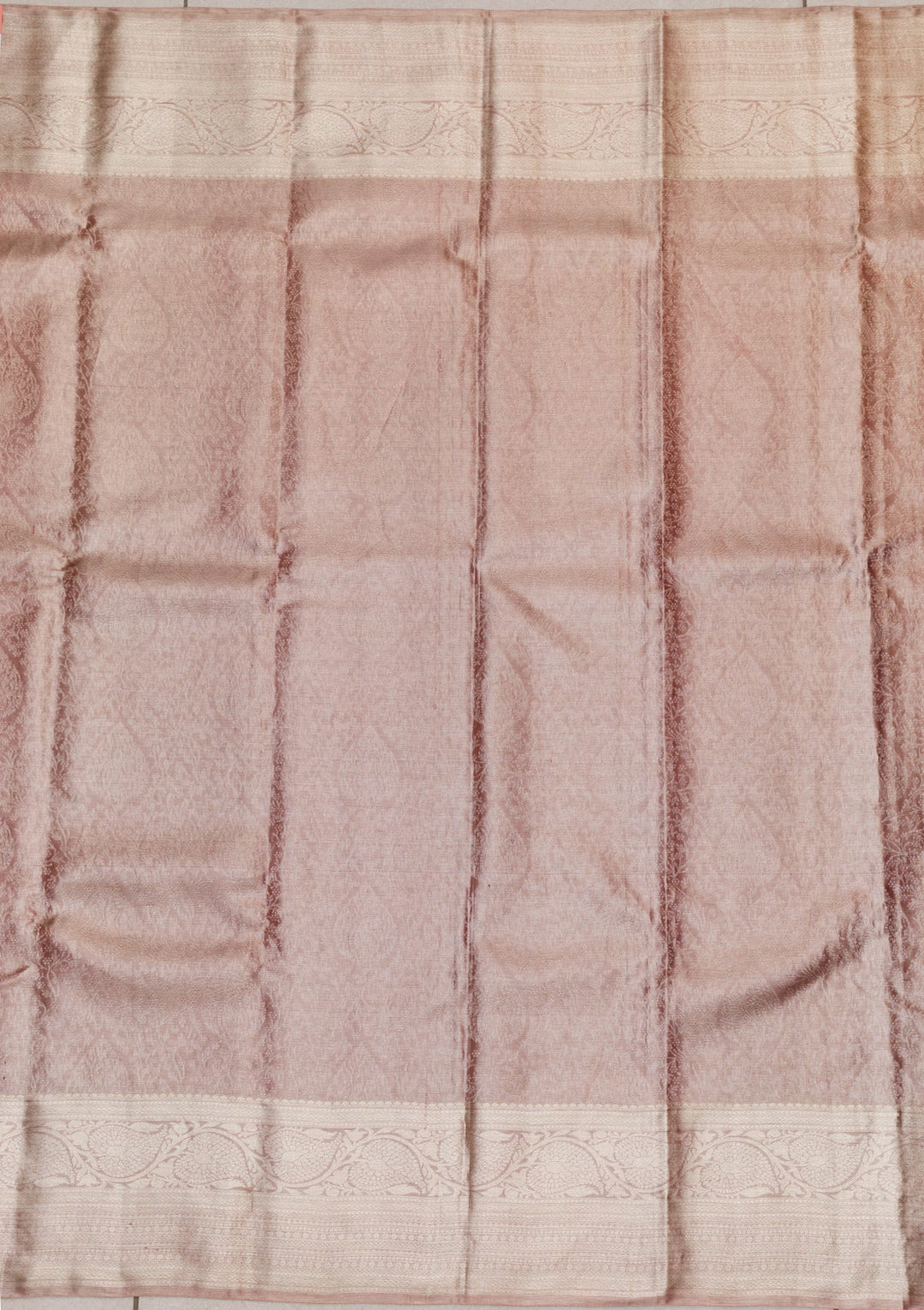 Onion Pink Zariwork Pure Silk Saree-Koskii