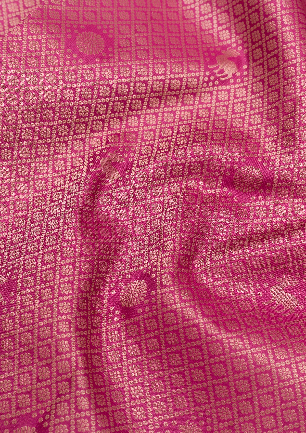 Onion Pink Zariwork Pure Silk Saree-Koskii