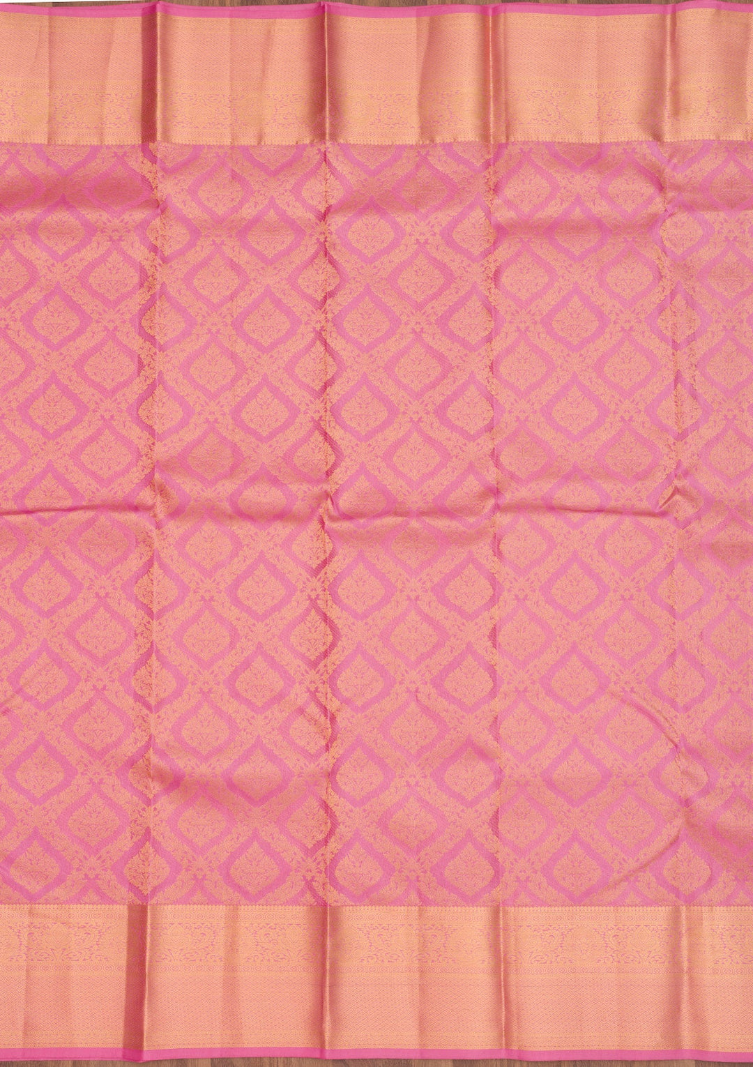 Onion Pink Zariwork Pure Silk Saree-Koskii