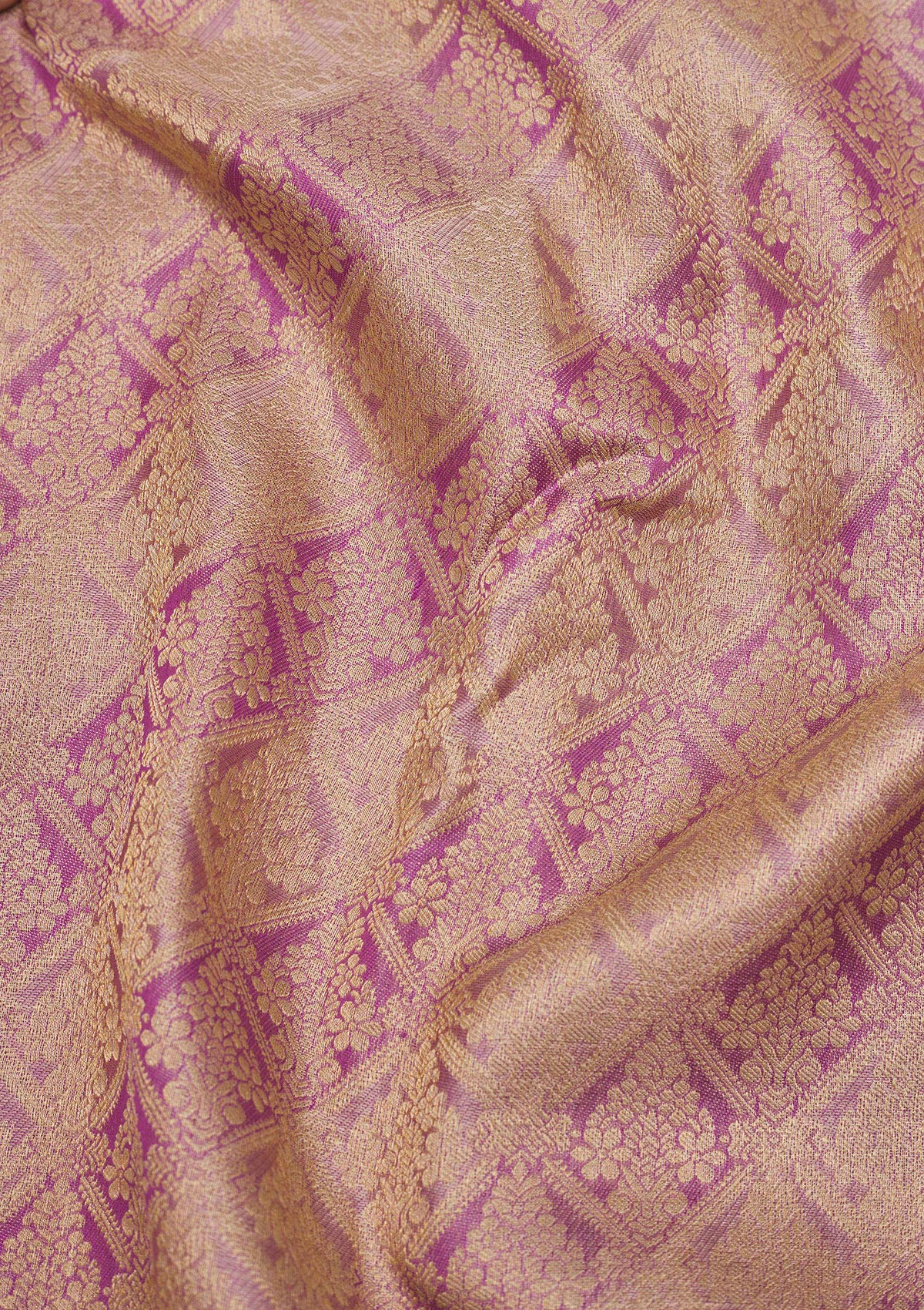 Onion Pink Zariwork Pure Silk Saree
