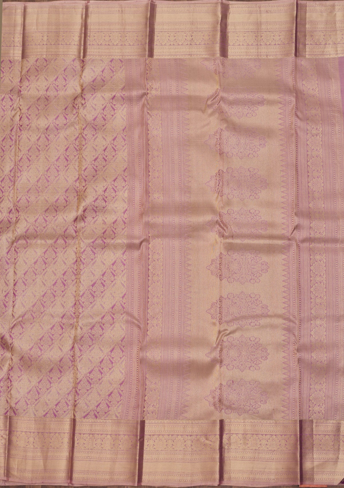 Onion Pink Zariwork Pure Silk Saree
