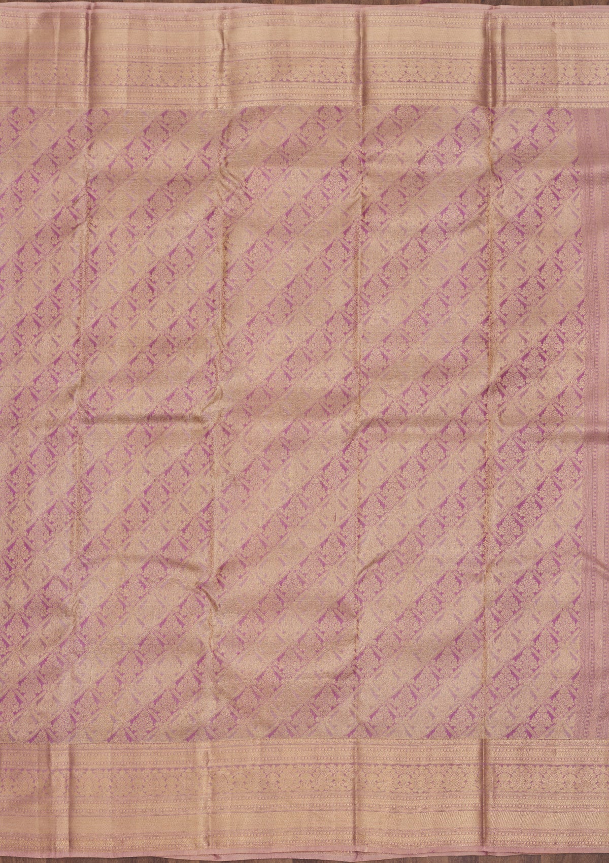 Onion Pink Zariwork Pure Silk Saree