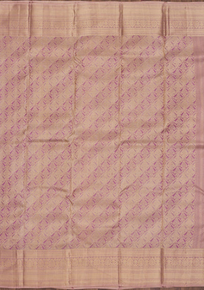 Onion Pink Zariwork Pure Silk Saree