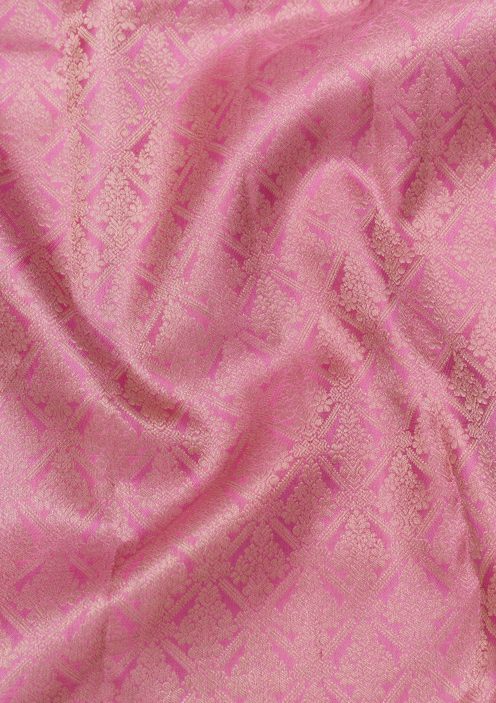 Onion Pink Zariwork Pure Silk Saree-Koskii