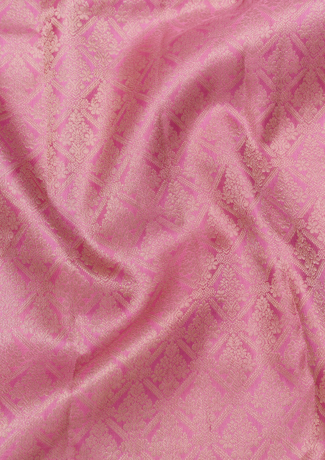 Onion Pink Zariwork Pure Silk Saree-Koskii