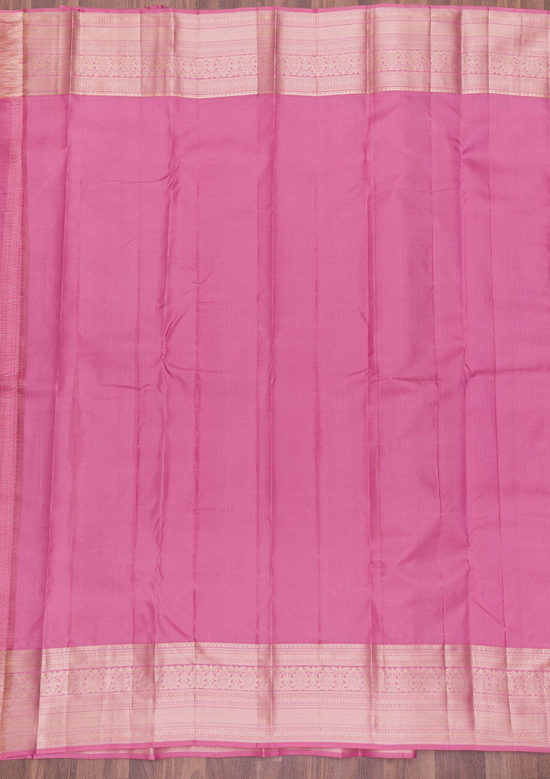Onion Pink Zariwork Pure Silk Saree-Koskii