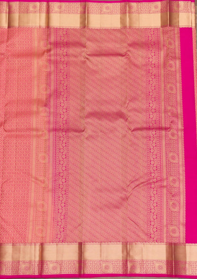 Onion Pink Zariwork Pure Silk Saree-Koskii