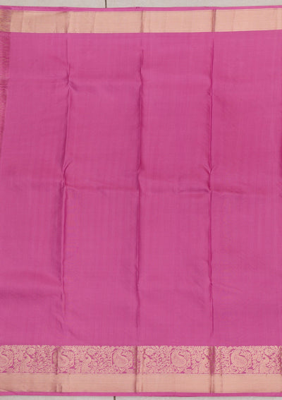 Onion Pink Zariwork Pure Silk Saree-Koskii