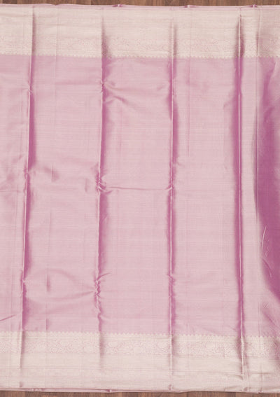 Onion Pink Zariwork Pure Silk Saree-Koskii