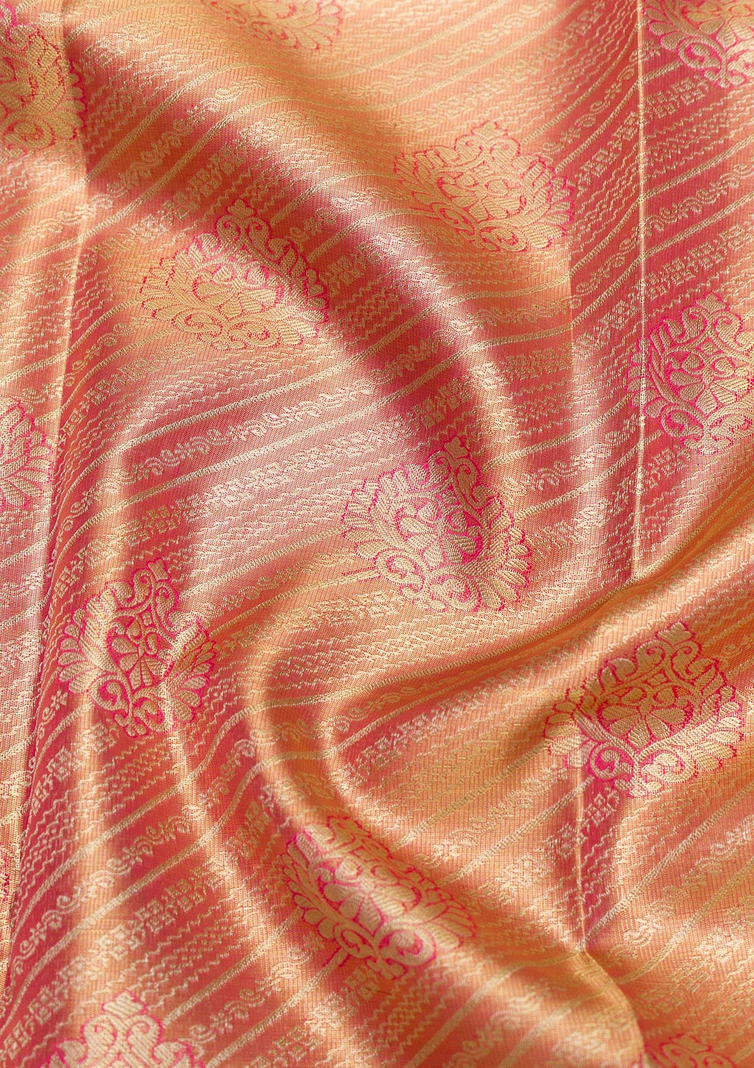 Onion Pink Zariwork Pure Silk Saree-Koskii