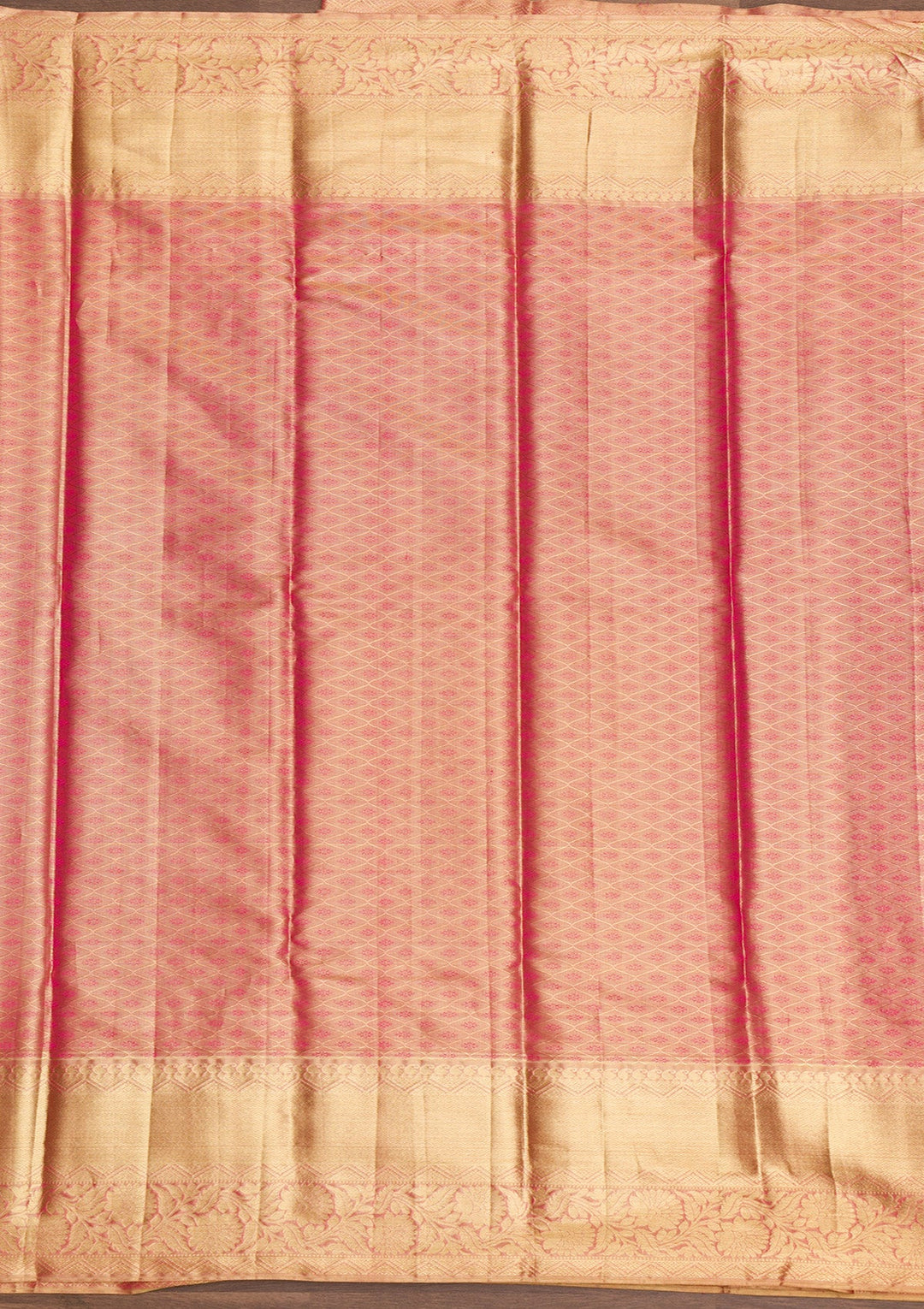 Onion Pink Zariwork Pure Silk Saree-Koskii