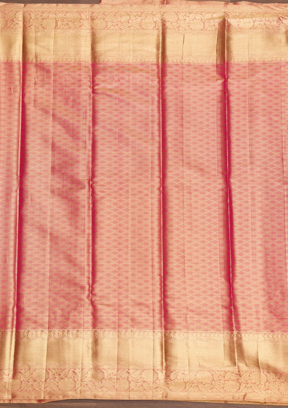 Onion Pink Zariwork Pure Silk Saree-Koskii