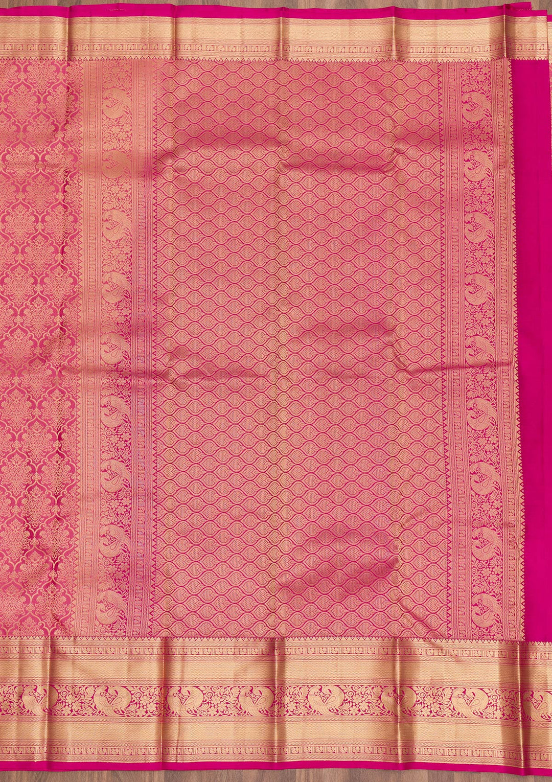Onion Pink Zariwork Pure Silk Saree-Koskii
