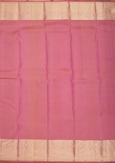 Onion Pink Zariwork Pure Silk Saree-Koskii