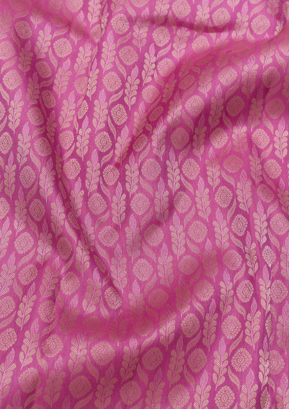 Onion Pink Zariwork Pure Silk Saree-Koskii