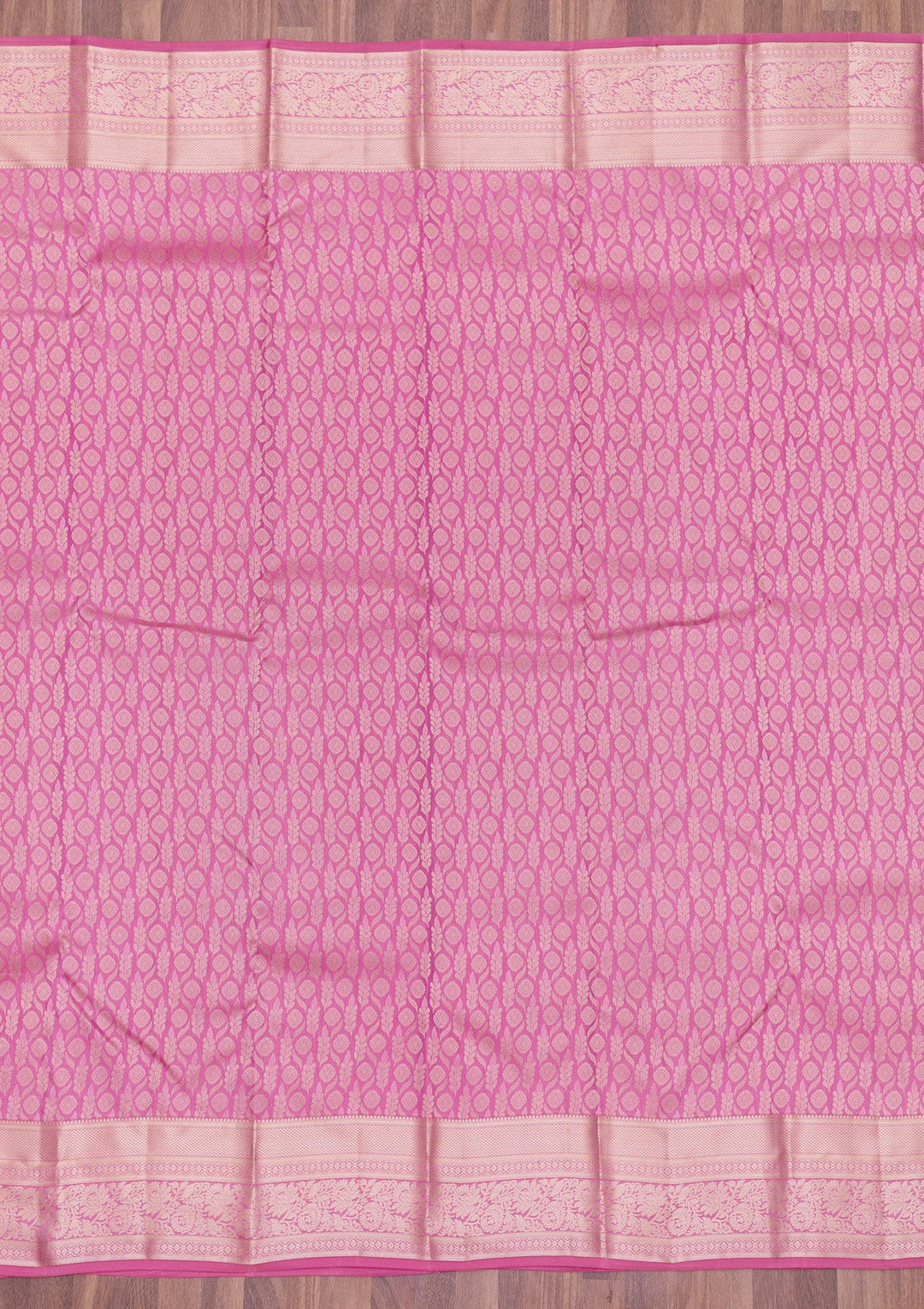 Onion Pink Zariwork Pure Silk Saree-Koskii