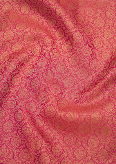 Onion Pink Zariwork Pure Silk Saree-Koskii