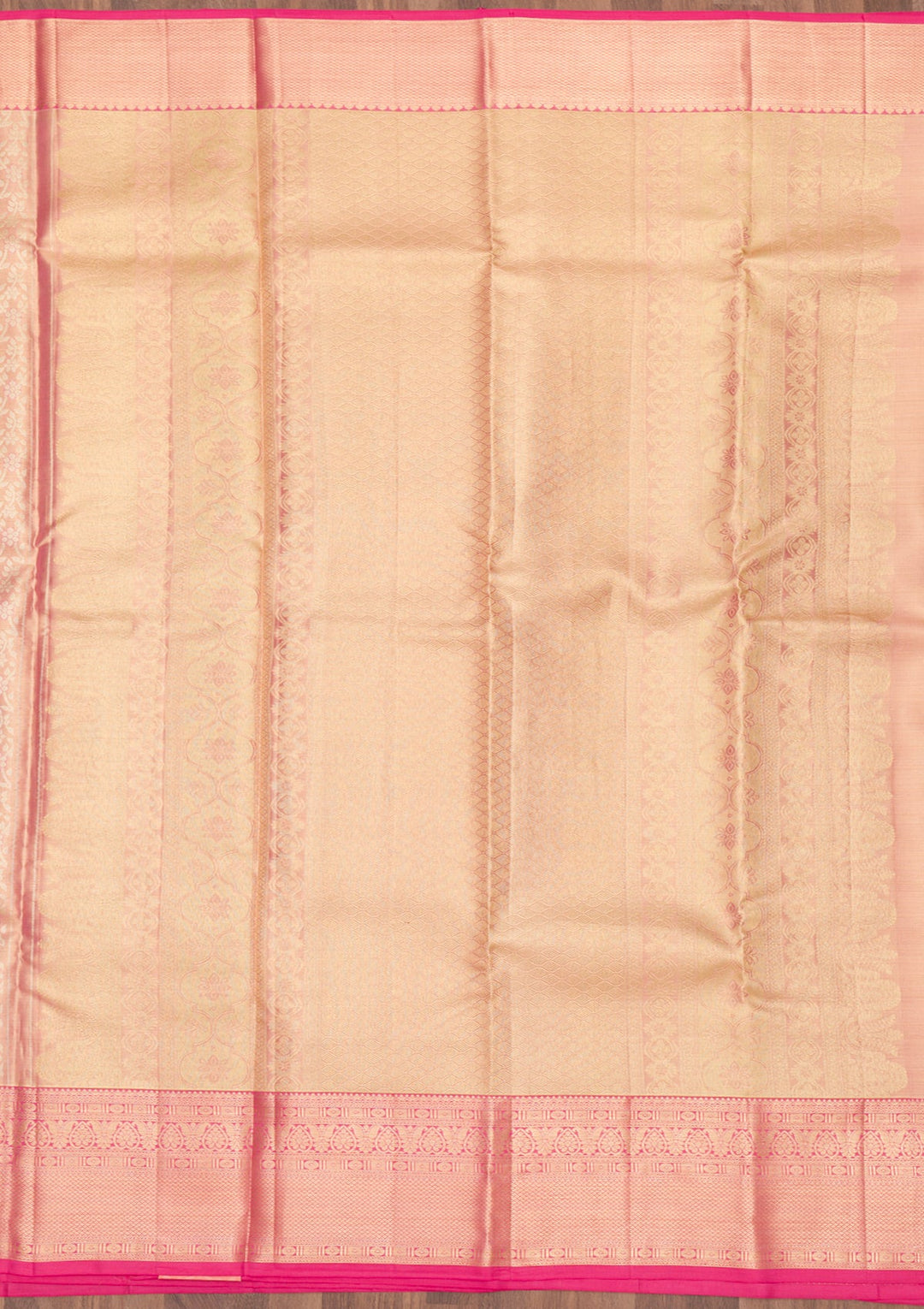 Onion Pink Zariwork Pure Silk Saree-Koskii