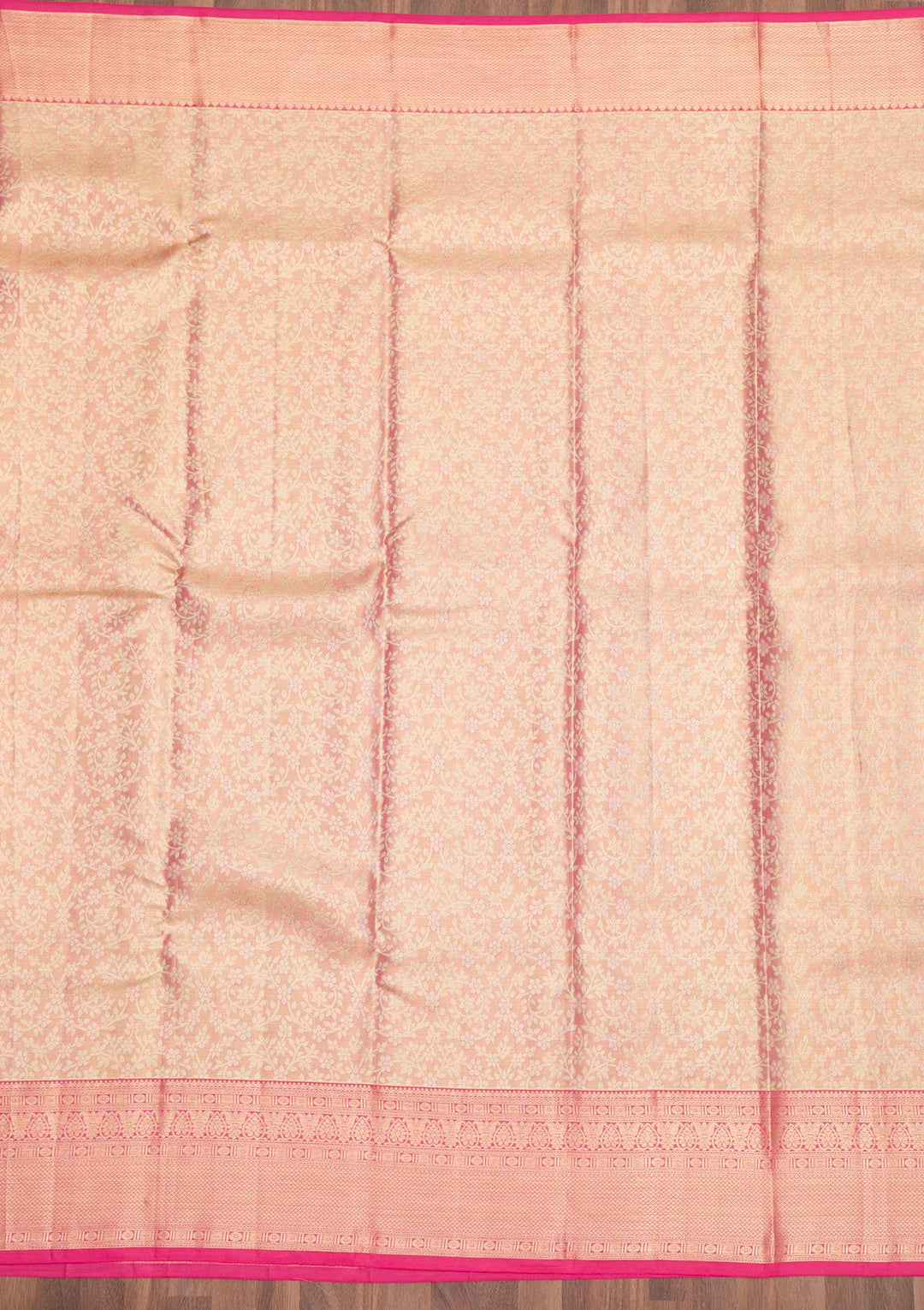 Onion Pink Zariwork Pure Silk Saree-Koskii