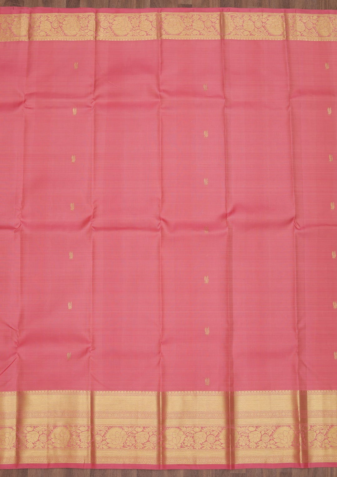Onion Pink Zariwork Pure Silk Saree-Koskii