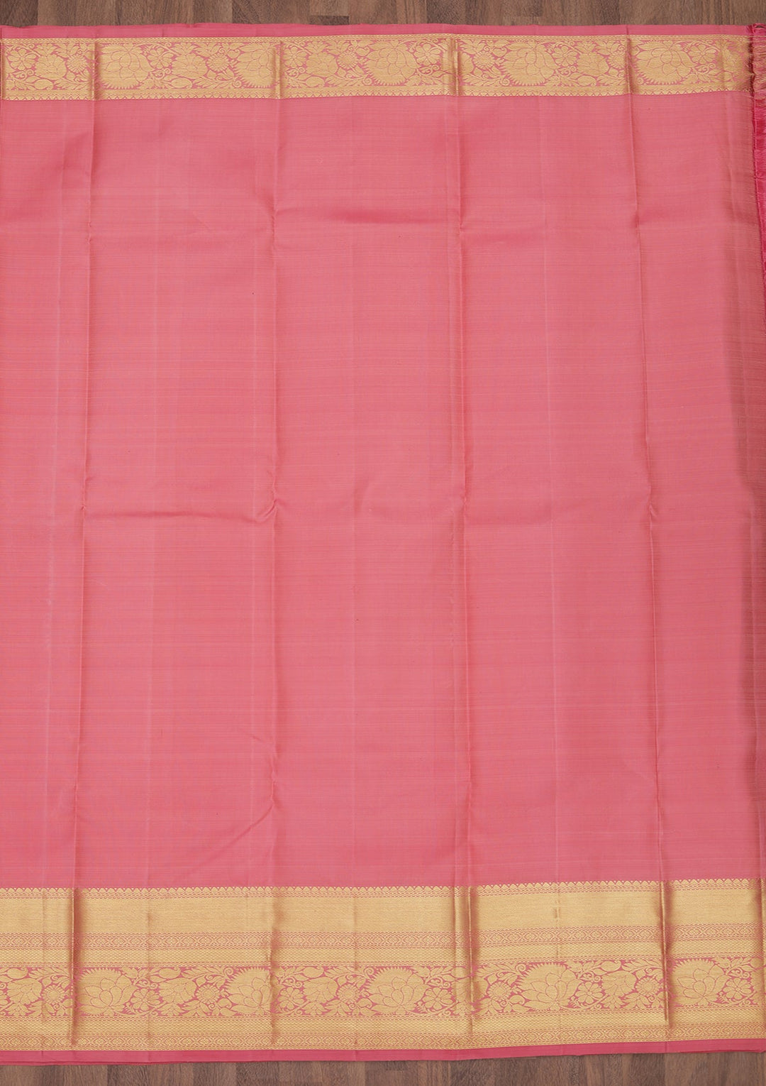 Onion Pink Zariwork Pure Silk Saree-Koskii