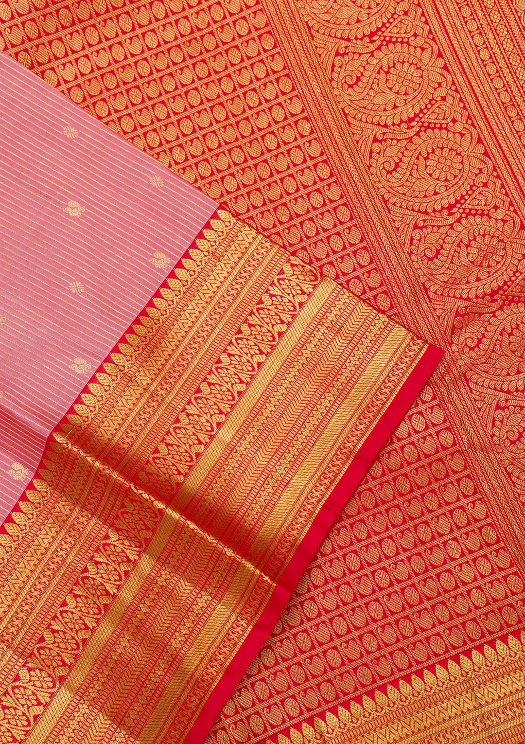 Onion Pink Zariwork Pure Silk Saree-Koskii