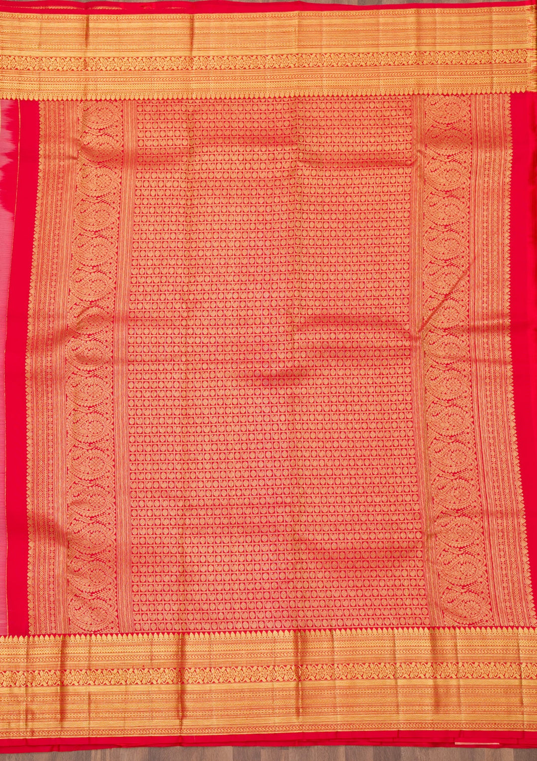 Onion Pink Zariwork Pure Silk Saree-Koskii