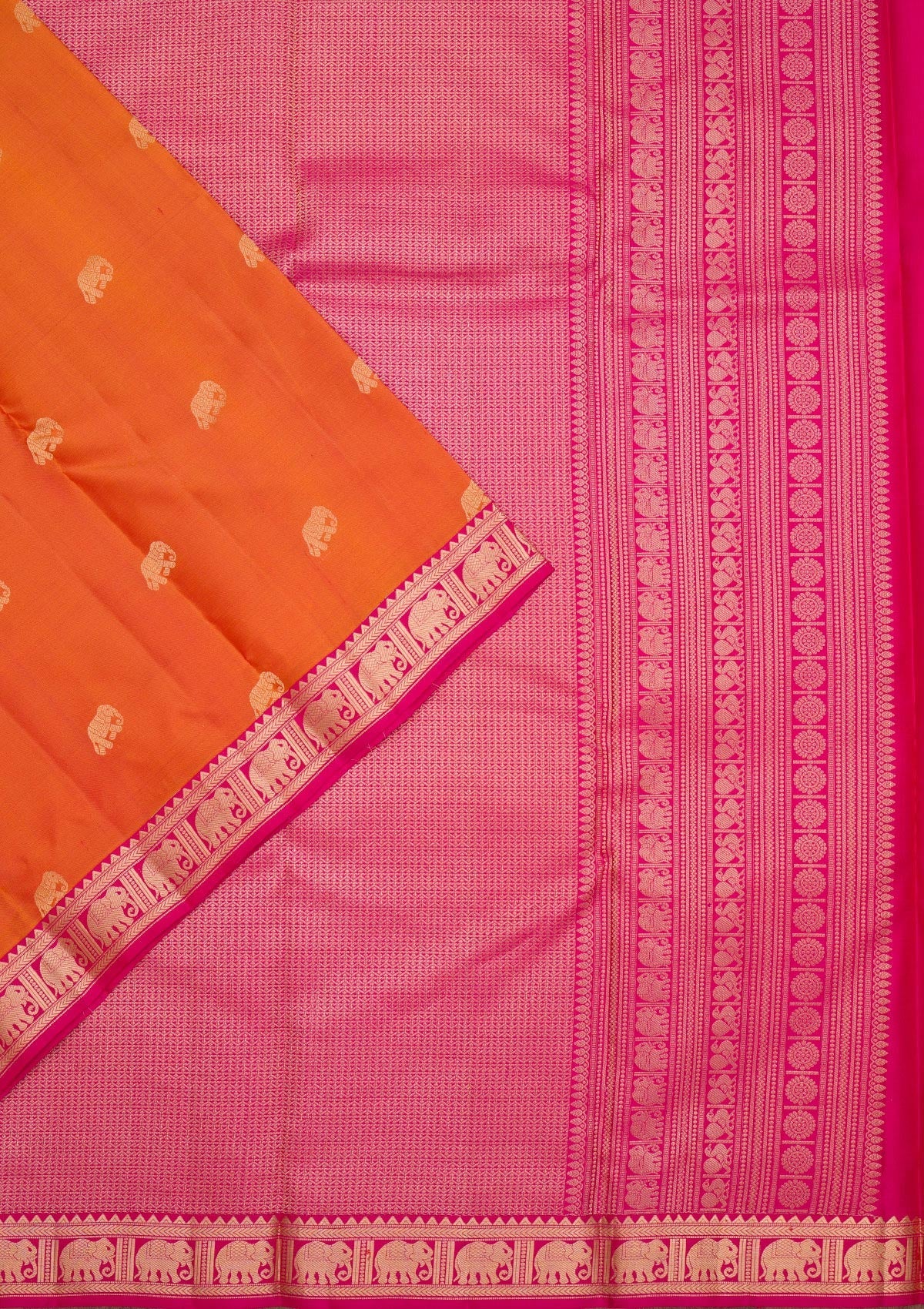 Onion Pink Zariwork Pure Silk Saree-Koskii