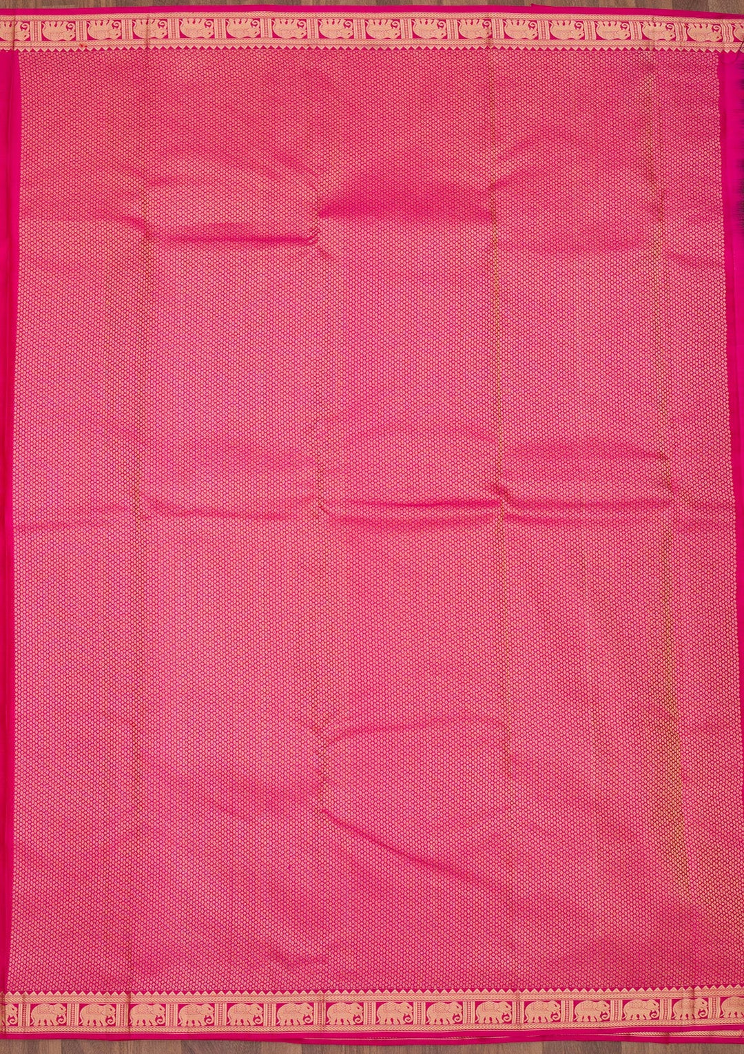 Onion Pink Zariwork Pure Silk Saree-Koskii