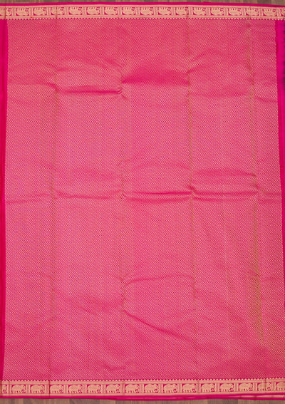 Onion Pink Zariwork Pure Silk Saree-Koskii