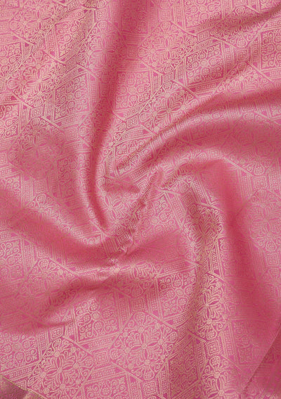 Onion Pink Zariwork Pure Silk Saree-Koskii