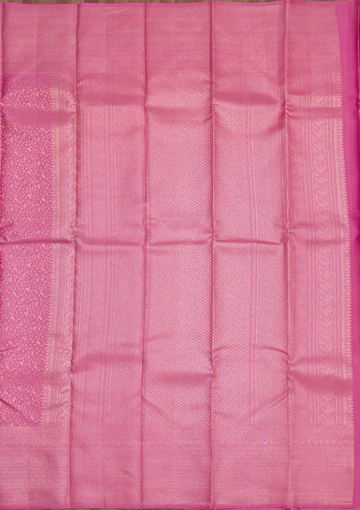 Onion Pink Zariwork Pure Silk Saree-Koskii