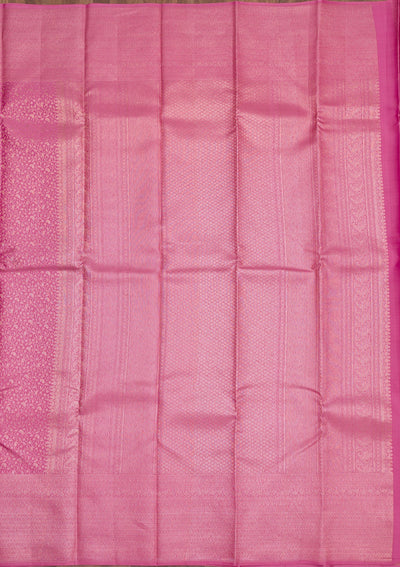 Onion Pink Zariwork Pure Silk Saree-Koskii