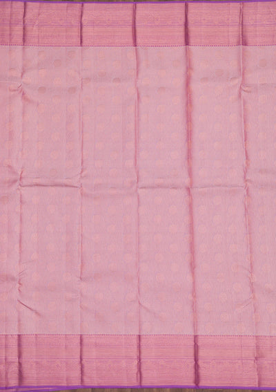 Onion Pink Zariwork Pure Silk Saree-Koskii