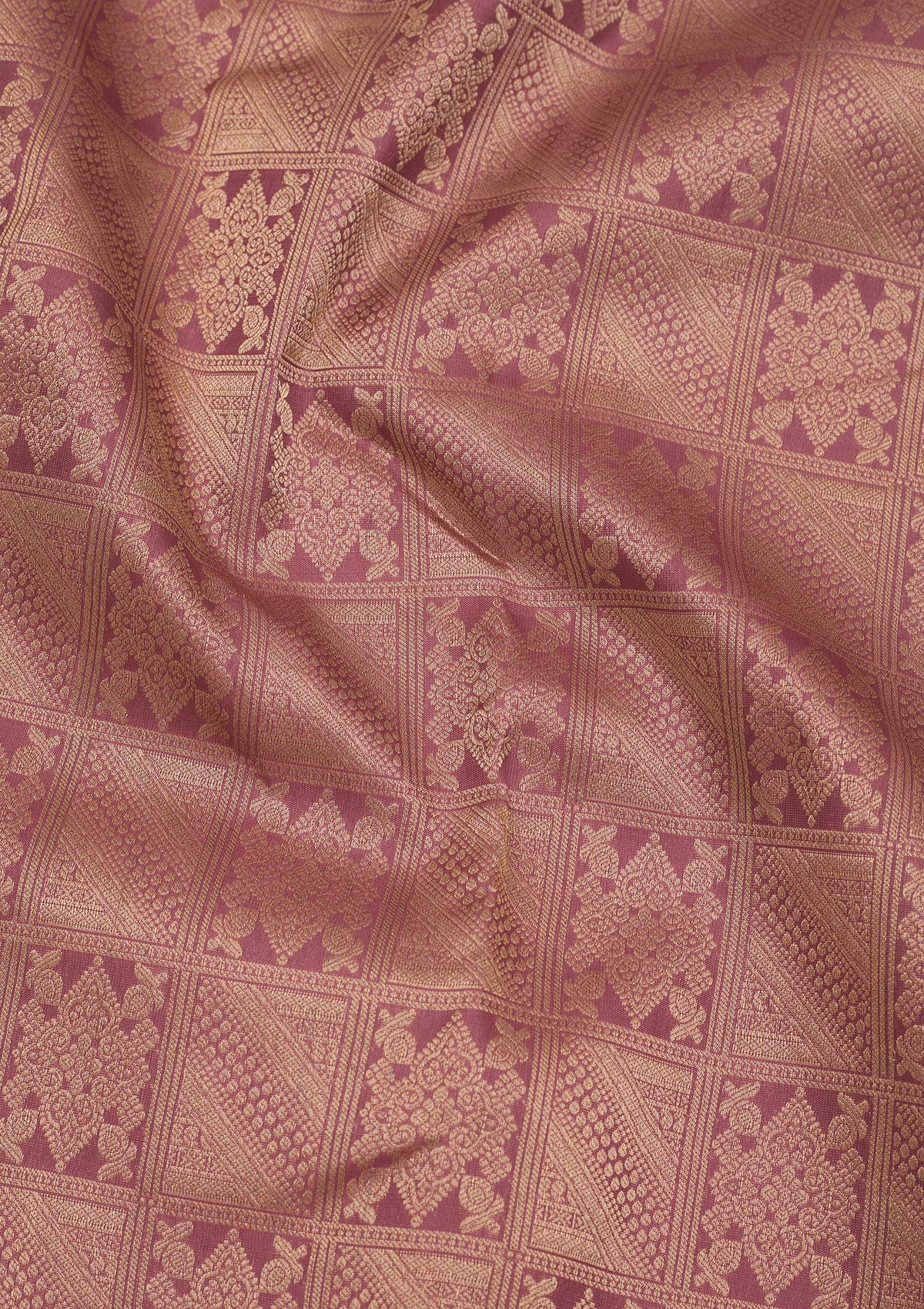 Onion Pink Zariwork Pure Silk Saree