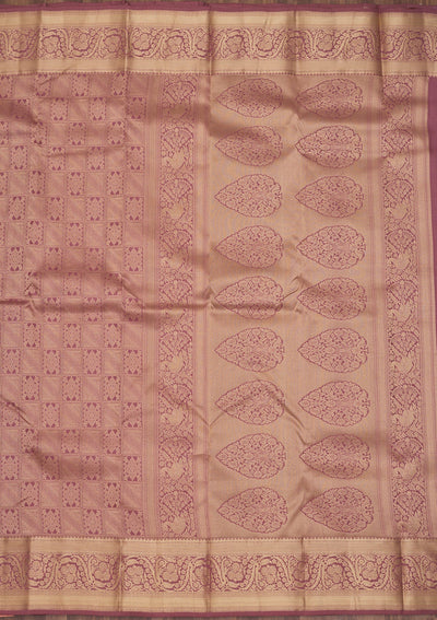 Onion Pink Zariwork Pure Silk Saree