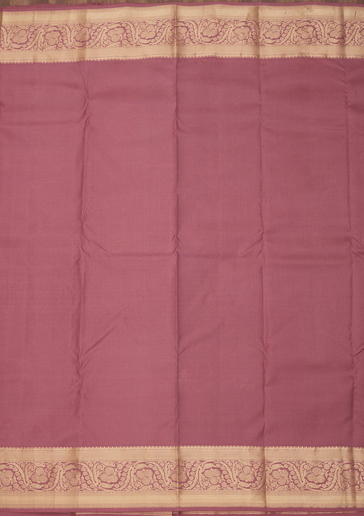 Onion Pink Zariwork Pure Silk Saree