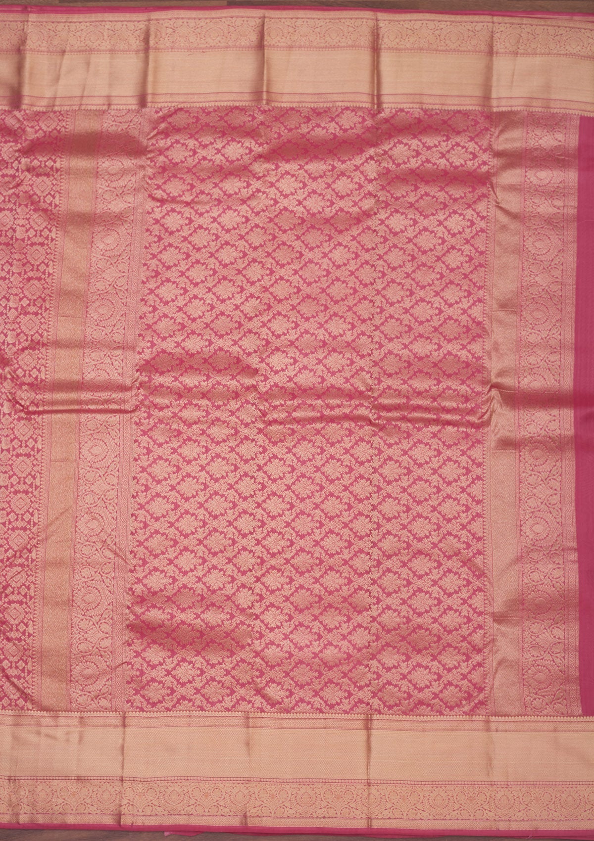 Onion Pink Zariwork Pure Silk Saree-Koskii