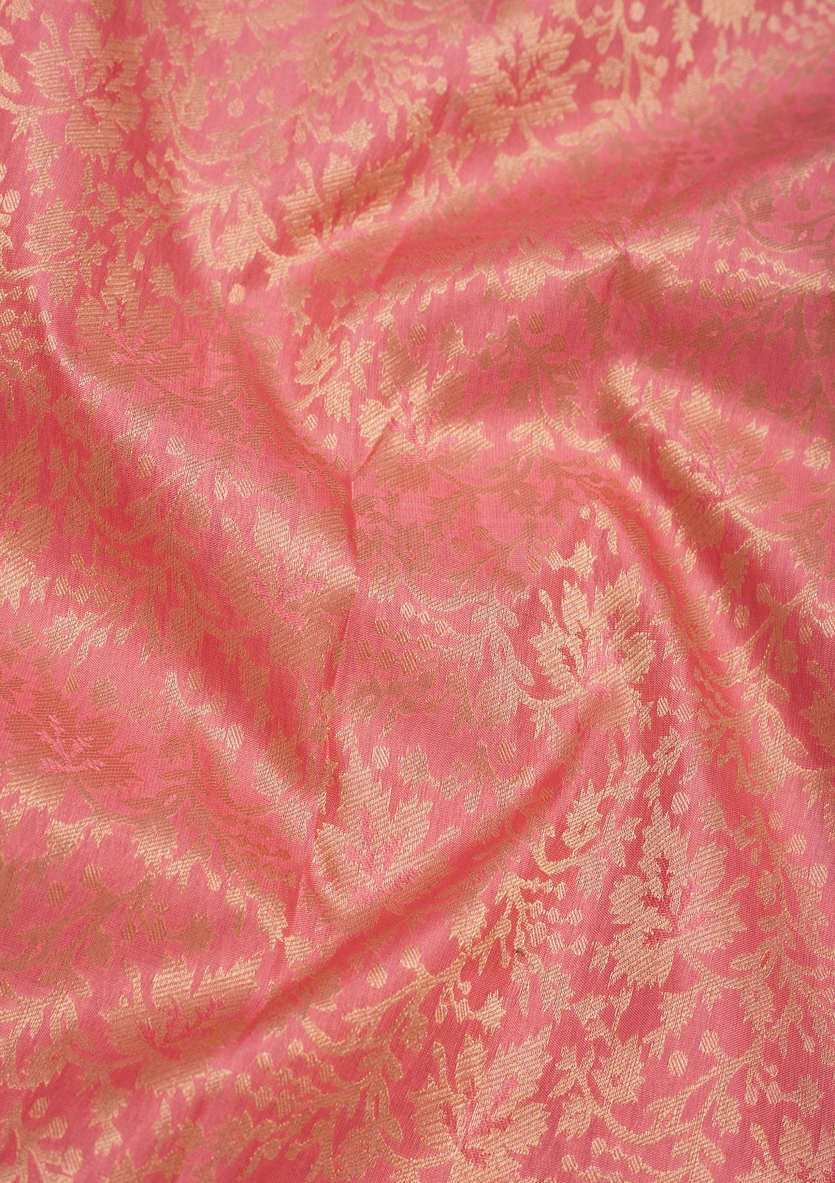 Onion Pink Zariwork Pure Silk Saree-Koskii