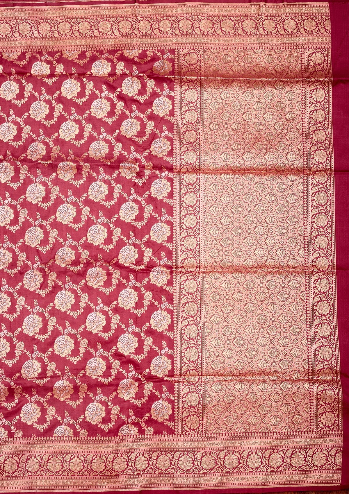 Onion Pink Zariwork Pure Silk Saree-Koskii