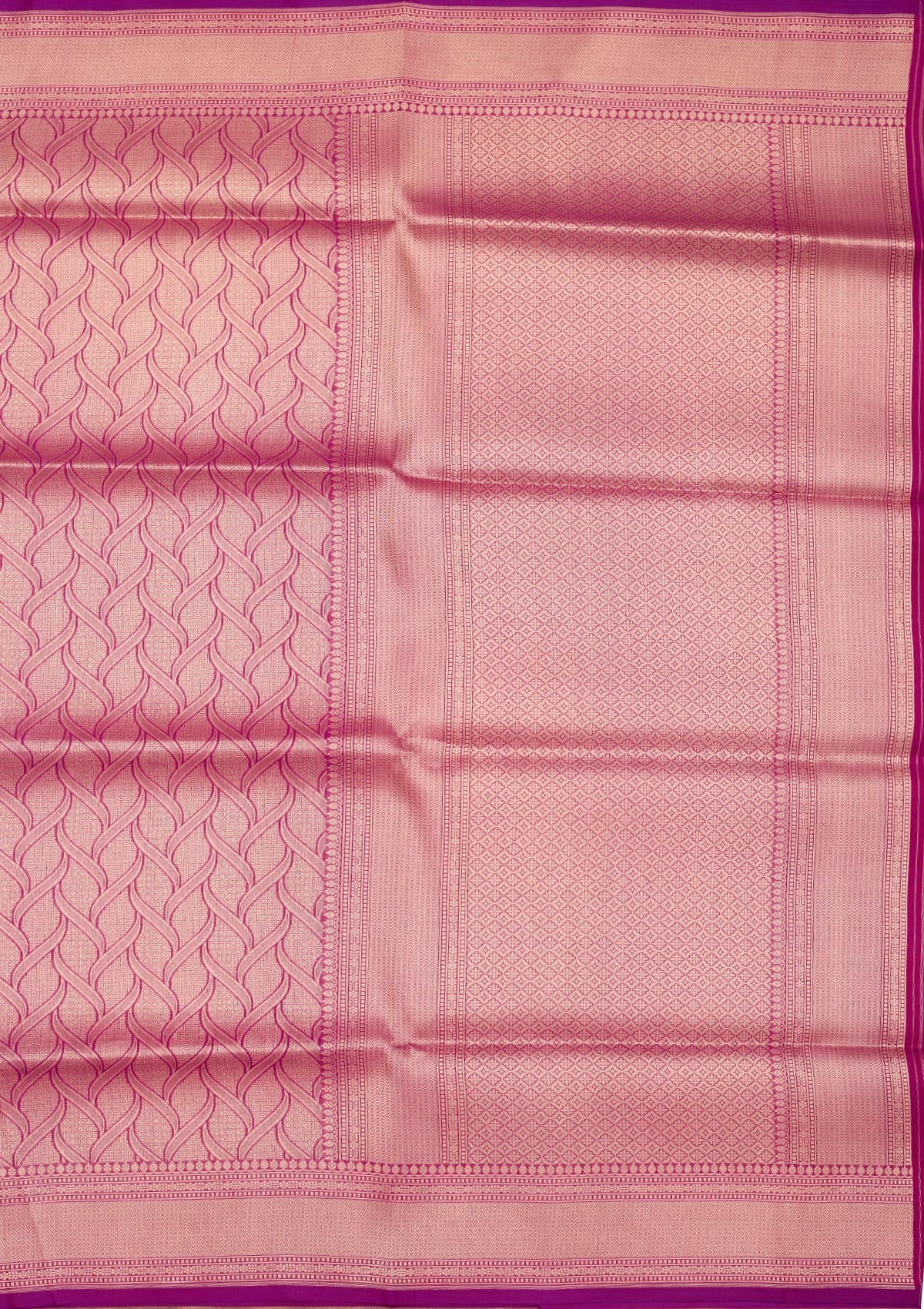 Onion Pink Zariwork Pure Silk Saree-Koskii