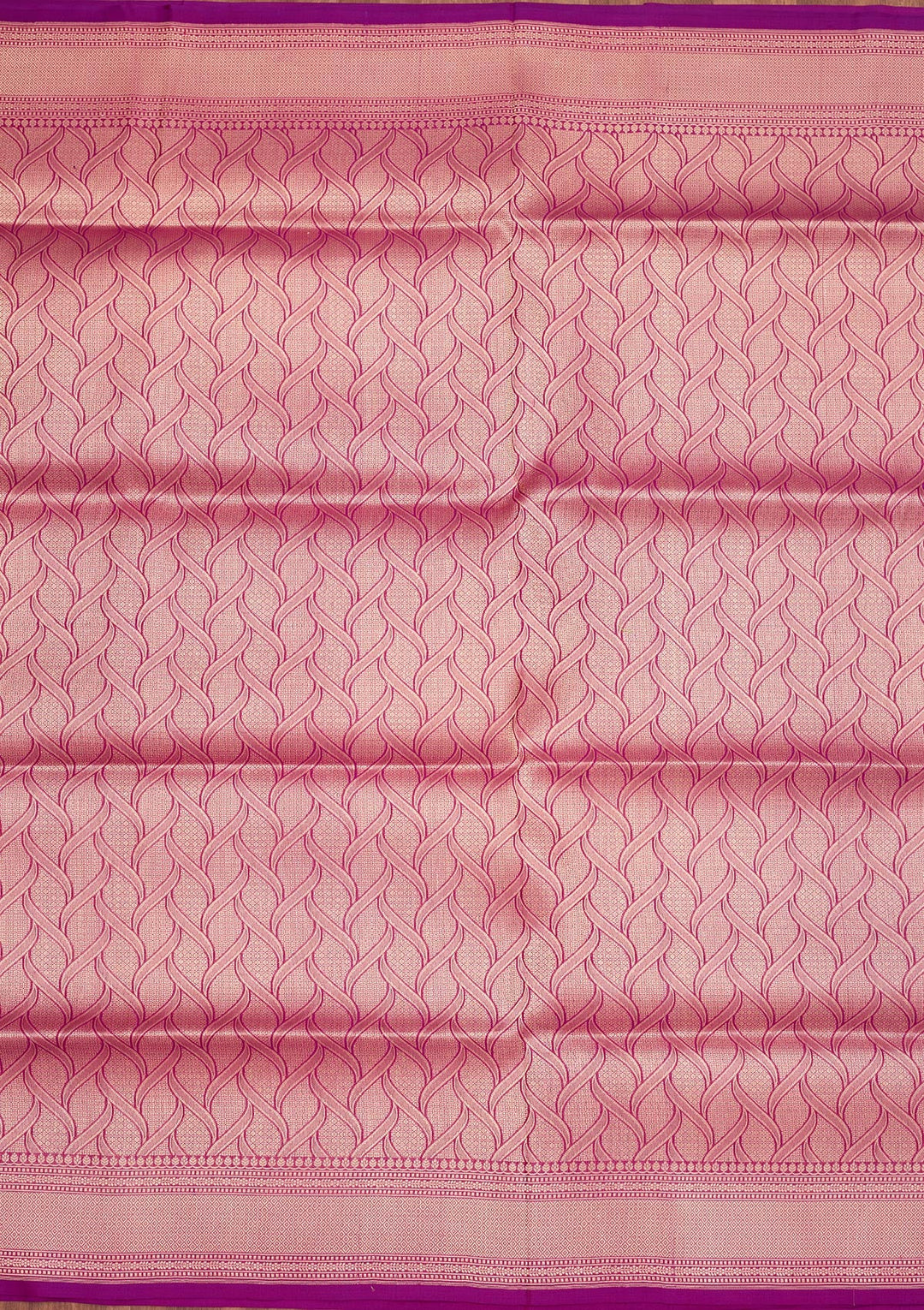 Onion Pink Zariwork Pure Silk Saree-Koskii