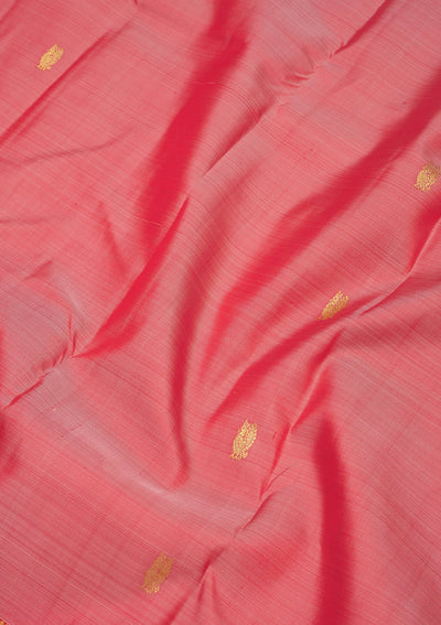 Onion Pink Zariwork Pure Silk Saree-Koskii