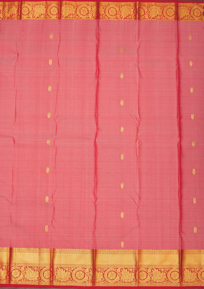 Onion Pink Zariwork Pure Silk Saree-Koskii