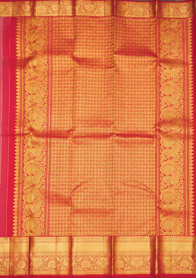 Onion Pink Zariwork Pure Silk Saree-Koskii