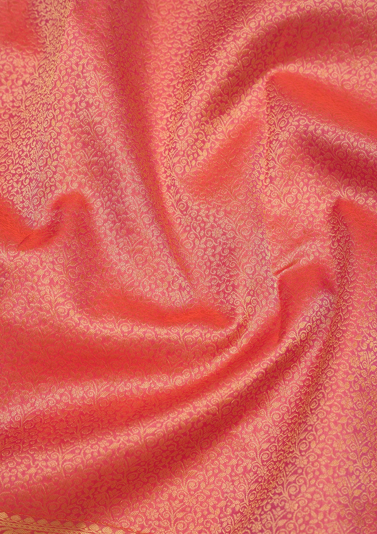 Onion Pink Zariwork Pure Silk Saree-Koskii