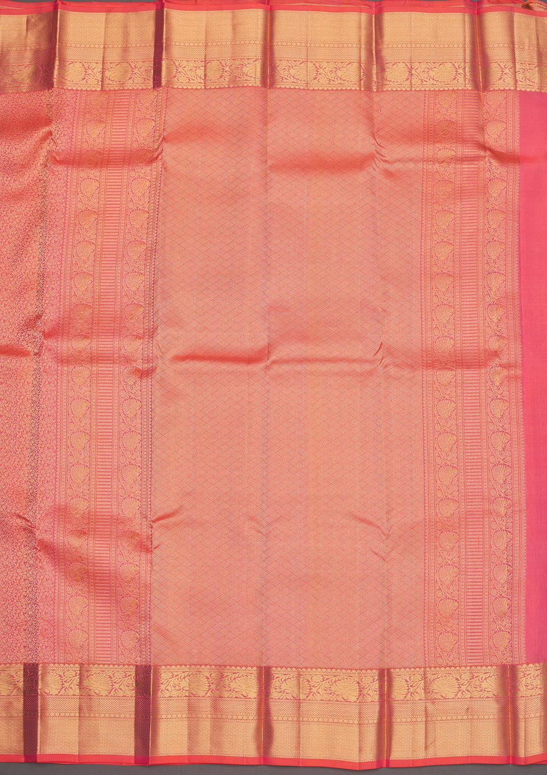 Onion Pink Zariwork Pure Silk Saree-Koskii