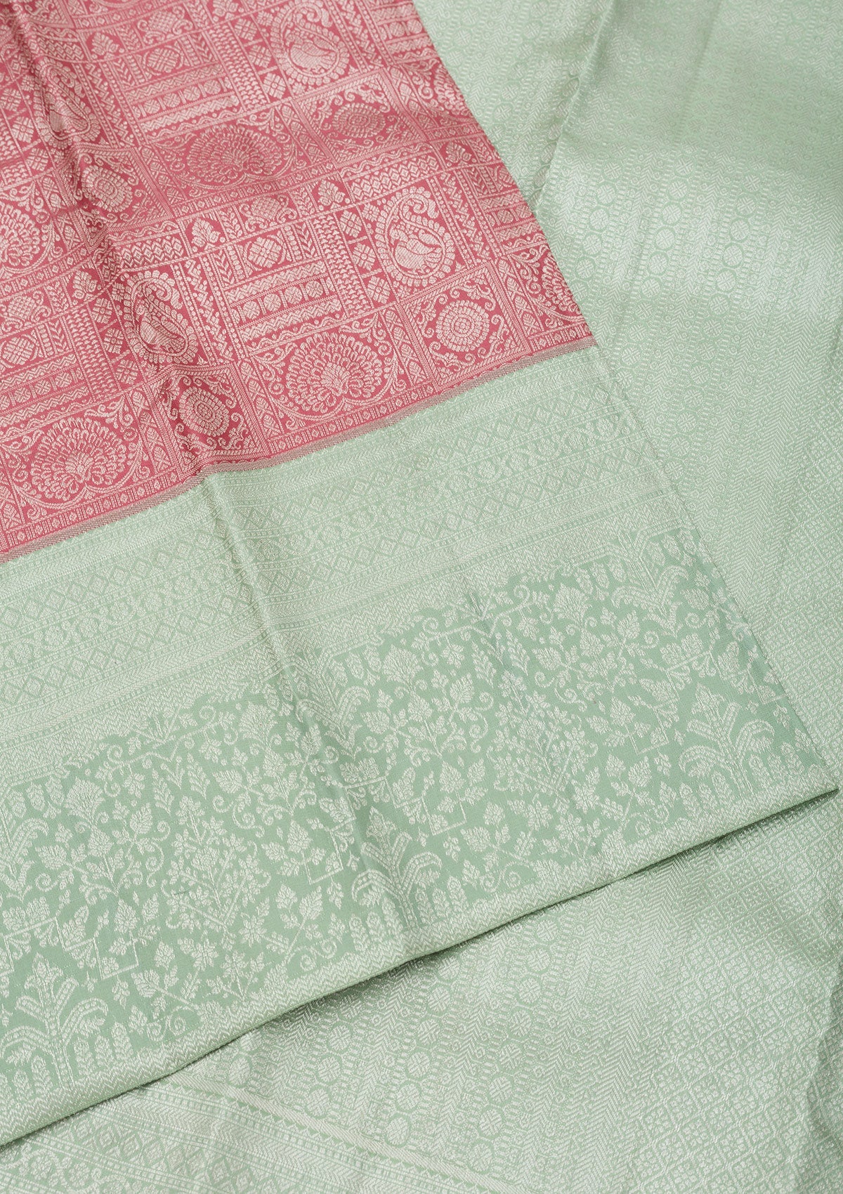 Onion Pink Zariwork Pure Silk Saree-Koskii