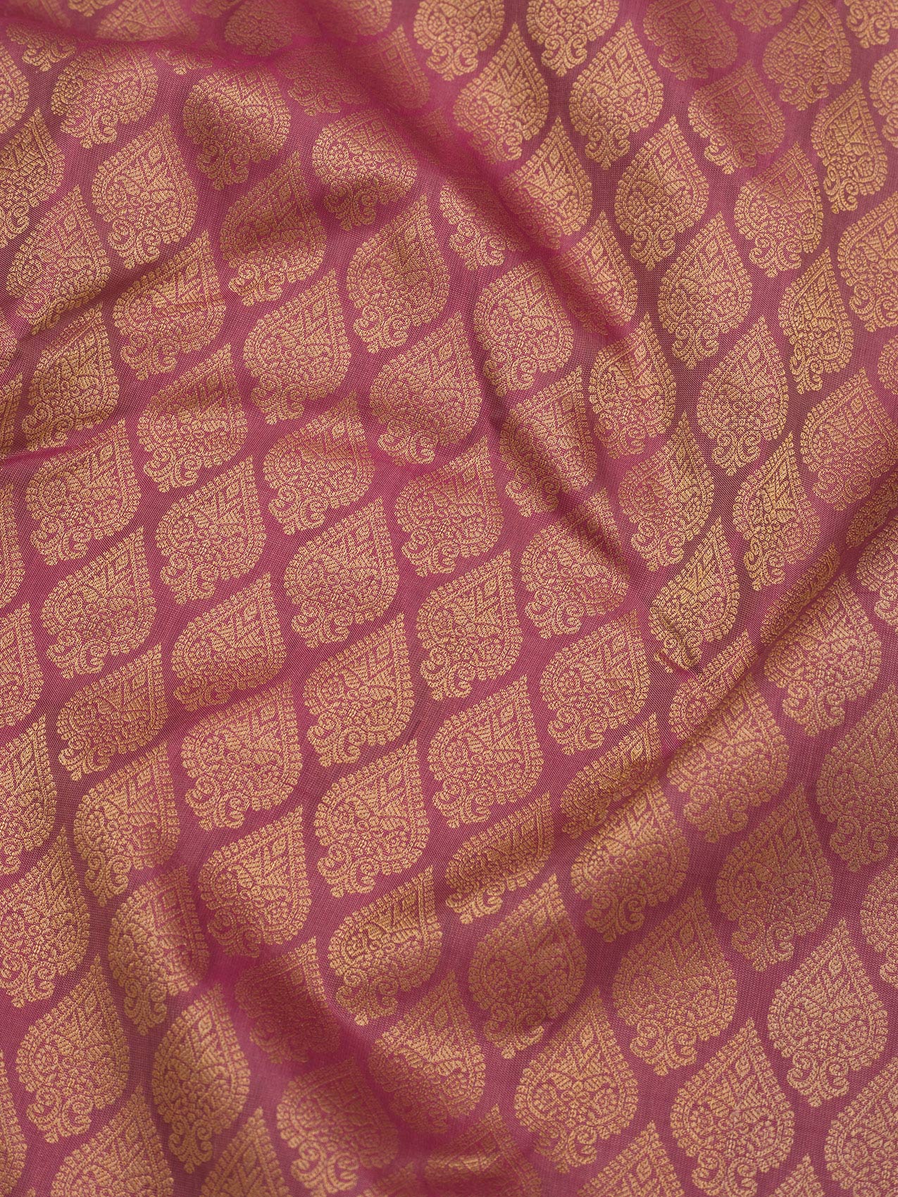 Onion Pink Zariwork Pure Silk Saree