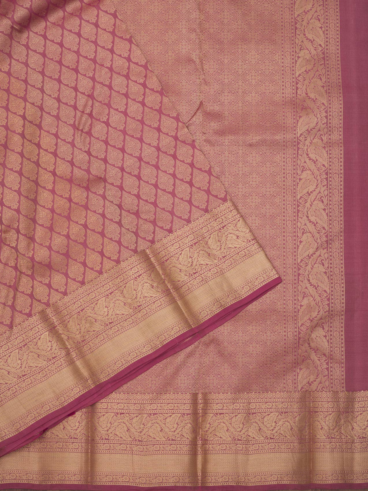 Onion Pink Zariwork Pure Silk Saree